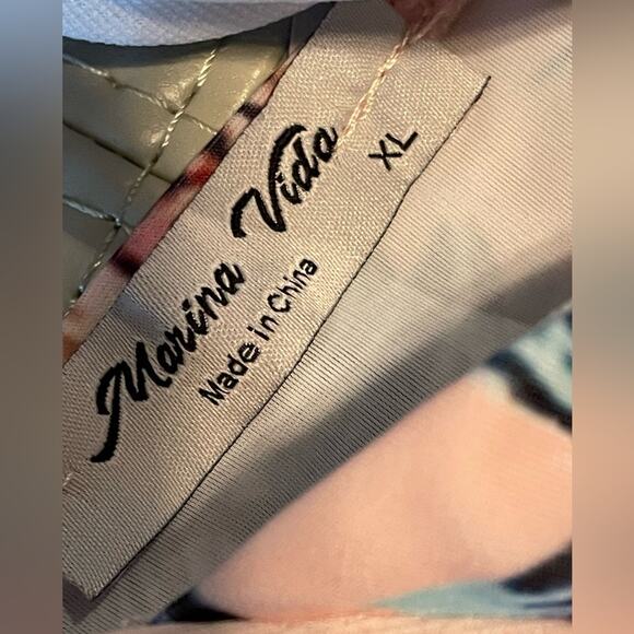 Marina Vida Pineapple Print Halter One-piece swimsuit XL New - Picture 8 of 8